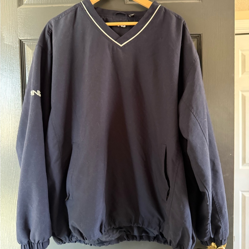 PING Men’s Navy V-Neck Pullover Size XL